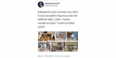 Bakan Gül: “Adliyelerimiz yeni normale hazır”