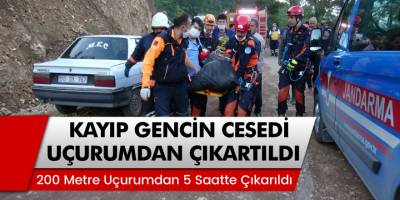 Mersin'de kayıp gencin cesedi 200 metre uçurumdan 5 saatte çıkartıldı!