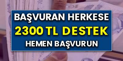 Devletten 2 Bin 300 TL destek..! Hemen Başvuru Yapın