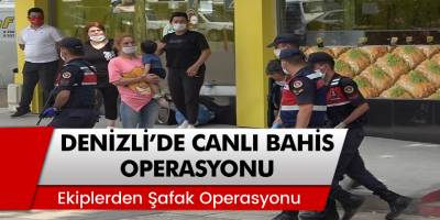 Denizli İl Jandarma Komutanlığı'ndan Canlı Bahis Operasyonu