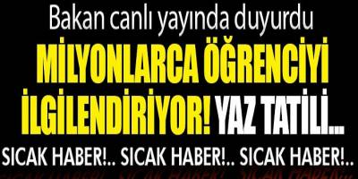 Milli Eğitim Bakanı Ziya Selçuk'tan flaş açıklama: "80 okulda eğitim öğretim yapılmayacak"