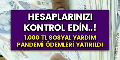 1000 Türk Lirası Pandemi sosyal yardım ödemeleri hesaplara yatırıldı! Hemen hesabınızı kontrol edin