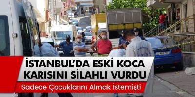 İstanbul Maltepe’de Eski Koca Karısını Silahla Vurdu!