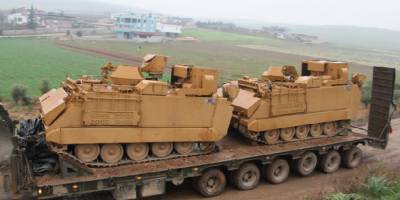 Suriye sınırına tank ve zırhlı araç sevkiyatı