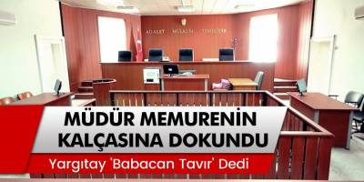 Bir kamu kurumunun müdürü 'Memurenin Kalçasına Dokundu' Yargıtay 'Babacan tavır' dedi