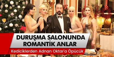 Kediciklerden Adnan Oktar'a Öpücük... Duruşma Salonunda Romantik Anlar