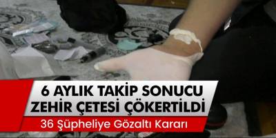 Denizli'de 6 aylık takip sonucu zehir çetesi ağır darbe: 22 tutuklama