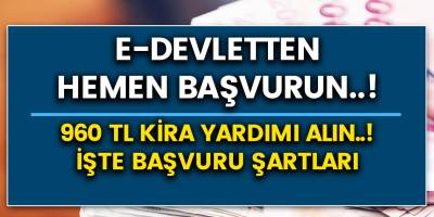 E-Devletten hemen başvurun 960 TL kira yardımınızı alın..! İşte başvuru şartları