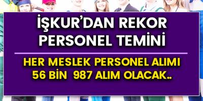 İŞKUR 56 bin 987 Personel alımı için talep geldi..! E-Devletten hemen başvurun! Her meslek var..