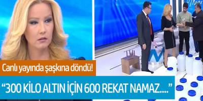 Canlı yayında şaşkına döndü! 300 kilo altın için 600 rekat namaz