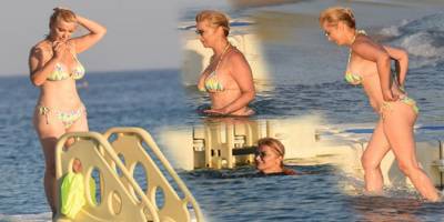 Songül Karlı'nın bikinisi kaydı, uzun süre fark etmedi…! İşte olay o frikik…