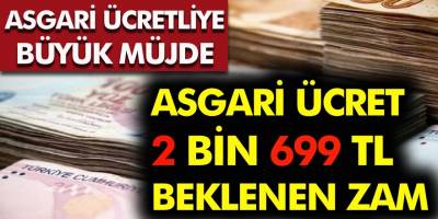 Asgari ücretlinin beklediği haber 2 bin 699 TL olacakmı...? Asgari ücrete zam Meclise geldi mi?