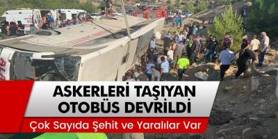 Son Dakika: Askerleri taşıyan otobüsün devrildi! Çok sayıda şehit ve yaralılar var