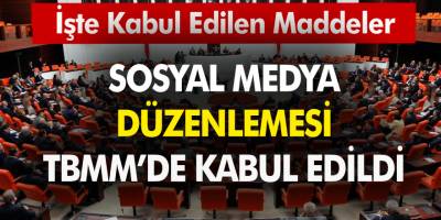 Sosyal medyaya ilişkin düzenlemeleri içeren kanun teklifi TBMM'de: İşte kabul edilen maddeler