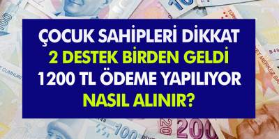 Çocuk sahiplerine büyük müjde! Devlet 2 destek paketini birden açıkladı... En az 1200 TL!