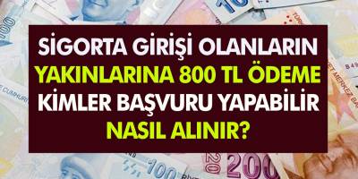 SGK’dan Açıklama: Sigorta Girişi Olanların Yakınlarına 800 TL Ödeme Yapılacak!