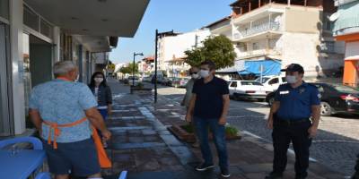 Manisa’nın Selendi ilçesinde korona virüs denetimi