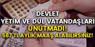 Dul ve Yetim vatandaşlara destek geldi! 587 TL Aylık maaş alabilirsiniz…