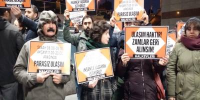 İstanbul'da toplu taşımaya yapılan zam protesto edildi