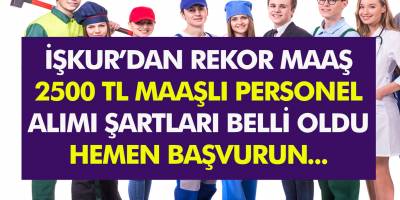 İŞKUR’dan 18 – 50 yaş arasındaki vatandaşlara 2.500 TL maaşlı iş! Alım şartları belli oldu, hemen başvurun!
