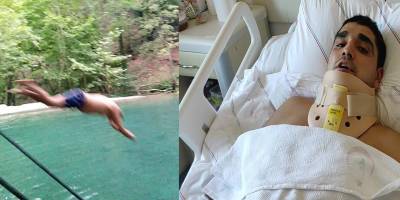 Alanya'da havuza girip eğlenmek istemişti! Kafasını taşa vuran genç felç geçirdi...