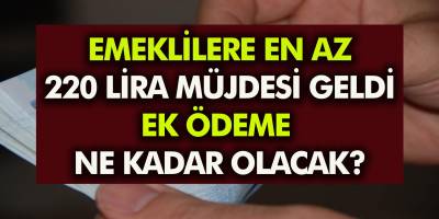 Milyonlarca Emekliye En Az 220 TL Müjdesi Geldi! En Düşük Emekli Maaşına Ek Ödeme Ne Kadar Olacak?