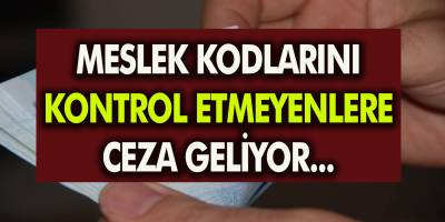 Ceza Uygulaması Yolda! Meslek Kodlarını Kontrol Etmeyenlere Ceza Geliyor…