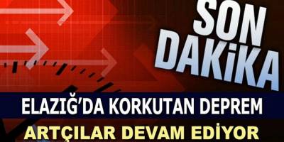 Elazığ'da 3.8 büyüklüğünde deprem!