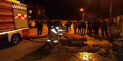 Yangını söndürürken yaralandı