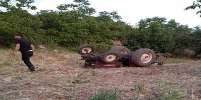 Tarlası çiftçiye mezar oldu