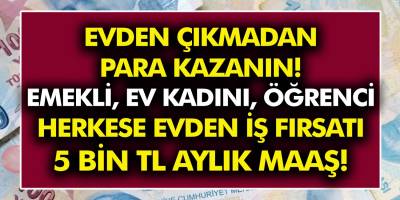 Evden çıkmadan çalışabilir, ayda 5 Bin TL kazanabilirsiniz! Öğrenci, emekli, ev hanımı, işsiz herkes yapabilir…