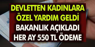 Devletten kadınlara özel yardım geldi! Bakanlık açıkladı, her ay 550 TL ödeme yapılacak… Sosyal destek nasıl alınır?