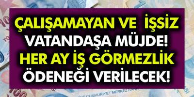 Çalışamayan ve işsiz vatandaşa müjde! Her ay iş görmezlik ödeneği verilecek! İş görmezlik maaşı nedir, nasıl alınır?
