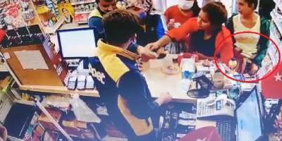 El çabukluğu ile tırnakçılık güvenlik kamerasına yansıdı