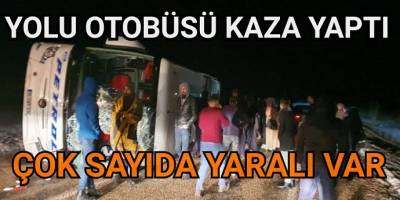 Kayseri'de yolcu otobüsü devrildi çok sayıda yaralılar var!