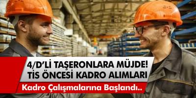 4D taşeronlar müjde! TBMM; TİS görüşmelerinden önce kadro çalışmalarına başladı..