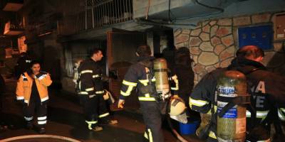 Müstakil evde elektrikli sobadan yangın çıktı