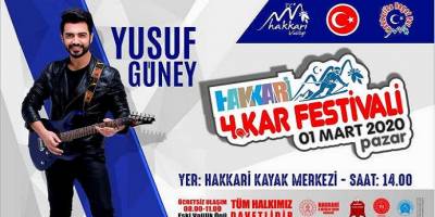 Yusuf Güney Hakkari’de sahne alacak