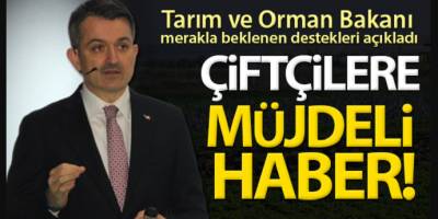 Çiftçilere müjdeli haber! Bakan Pakdemirli, merakla beklenen destekleri açıkladı