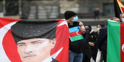 Ermenistan saldırıları Almanya'da protesto edildi