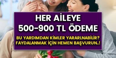 Her aileye 500-900 TL arası destek ödemesi yapılacak..! Kimler bu yardımdan yararlanabilir?