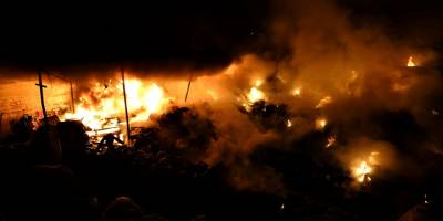 Safranbolu'da geri dönüşüm deposunda yangın!