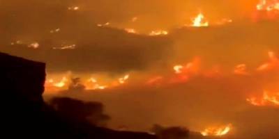 Suudi Arabistan'ın Tanume bölgesinde yangın!