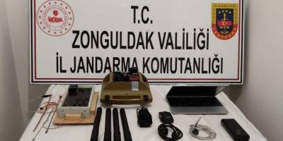 Zonguldak'ta izinsiz Define arayan 6 şüpheli suçüstü yakalandı