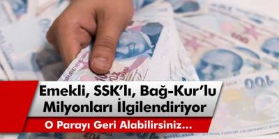 SGK, SSK’lı, BAĞ-KUR’lu, GSS’li, Emekli, Engelli Milyonları İlgilendiriyor! Ücretsiz Değil, O Parayı Geri Alabilirsiniz…