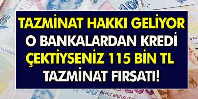 Tazminat hakkı geliyor! Belirli bankalardan kredi çeken vatandaşlara tam 115 bin tazminat fırsatı…