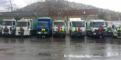 Konaklı işçilerden şehitlere saygı duruşu