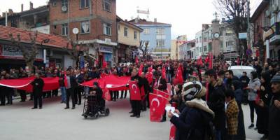 Osmancık’ta Mehmetçiğe destek yürüyüşü