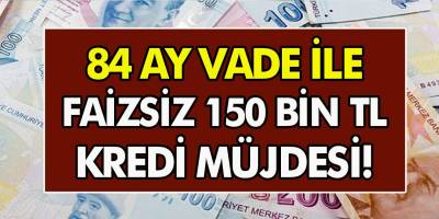 Milyonlarca Vatandaşa müjde! 84 ay vade ile 150 bin TL kredi verilecek. …