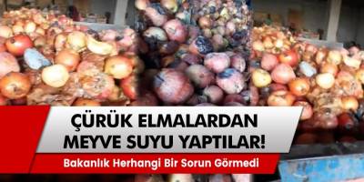 Çürük elmadan meyve suyu iddiası ortalığı karıştırdı! Bakanlık herhangi bir olumsuzluk görmedi…